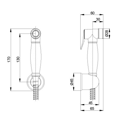 Гигиенический душ Veragio Kit VR.KIT-2223.BR Бронза