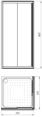 Душевой уголок Radomir 90x90 1-09-1-0-0-1181 профиль Белый стекло матовое