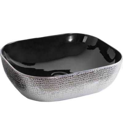 Раковина-чаша CeramaLux 50 D1302H02 Серебро Черная