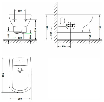 Биде Gala Smart 25362 Белое