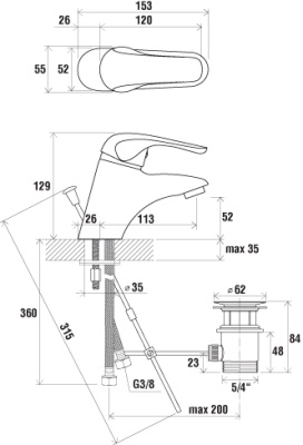 Смеситель Ravak RS 011.00 хром