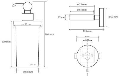 Дозатор для жидкого мыла Bemeta Retro bronze 144109017 Бронза
