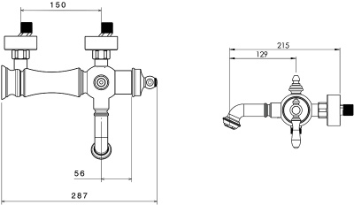 Смеситель для ванны Shouder Bizans 0230104 Хром