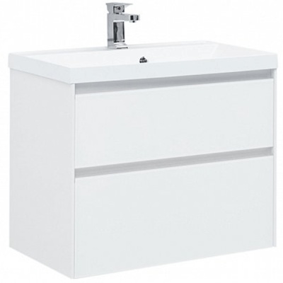 Комплект мебели для ванной Aquanet Гласс 80 240465 подвесной Белый