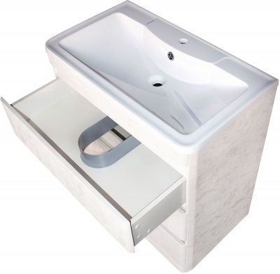 Тумба под раковину Style Line Атлантика Люкс Plus 80 СС-00002278 Бетон крем