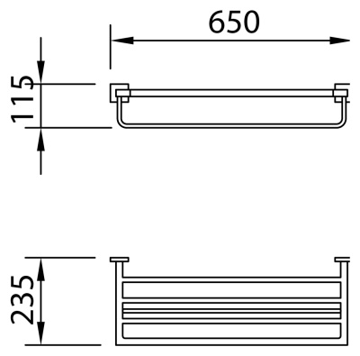 Полка для полотенец Clever Urban 65 99468 Хром