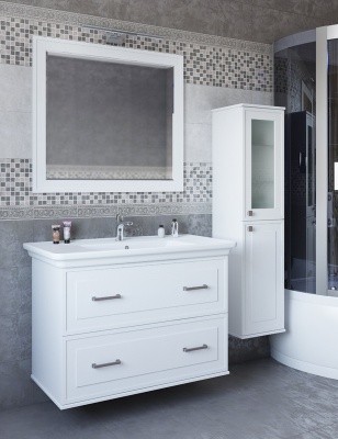 Тумба с раковиной Sanflor Модена 105 С04615 Белая