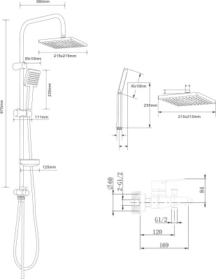 Душевая система Agger A2994000 Хром