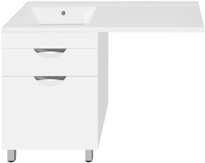 Тумба под раковину Style Line Жасмин 120 с 1 ящиком Белая