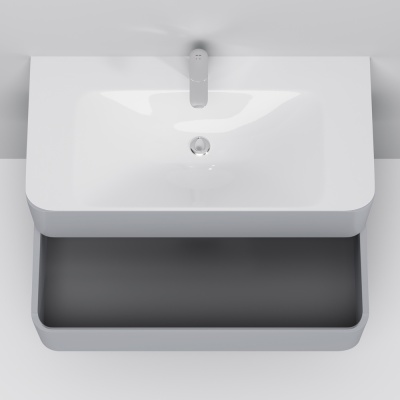 Тумба под раковину AM.PM Sensation 100 M30FHX1002FG подвесная Серый шелк