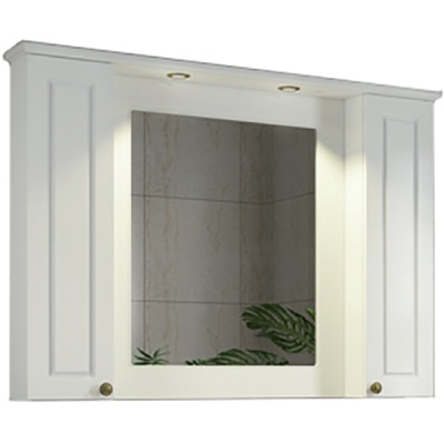 Зеркальный шкаф Comforty Палермо 120 4142365 Белый глянец