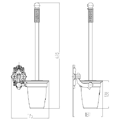 Ершик для унитаза Milacio Valls MC.924.BR Бронза