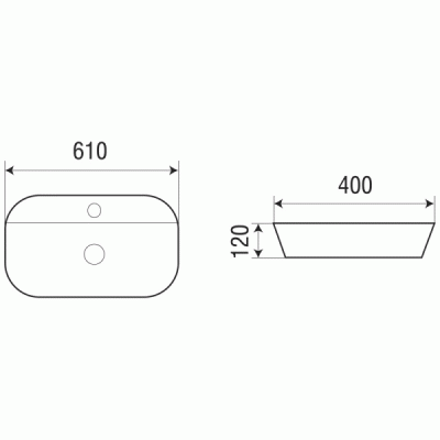 Раковина WeltWasser Elbach 2203 61 10000003825 Белый глянец