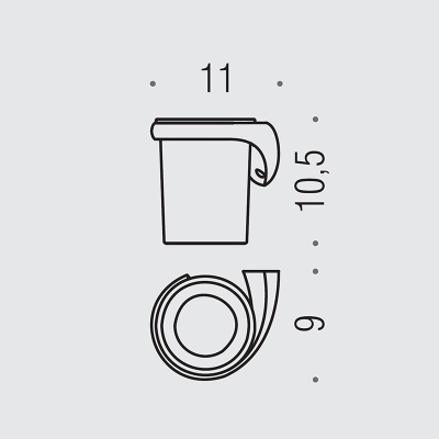 Стакан для зубных щеток Colombo Design Link В2402 SX.000 Белый, Хром