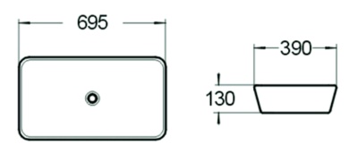 Раковина SantiLine 70 SL-1032 Белая