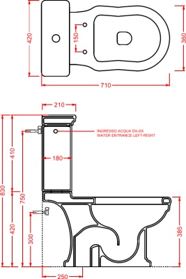 Унитаз Artceram Hermitage HEV008 01 00 Белый