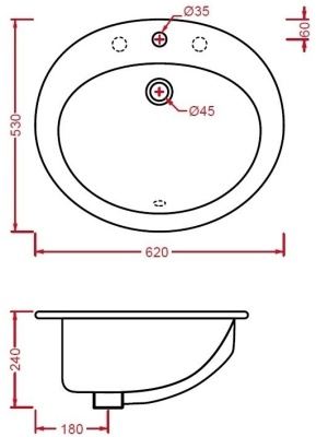 Раковина Artceram Minerva 62 MNL001 01 00 Белая
