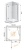 Душевой уголок Cezares Verona A-1 90x90 VERONA-W-A-1-90-P-Cr-L профиль Хром стекло рифленое