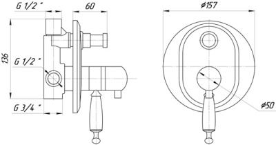 Смеситель для душа Bugnatese Oxford 6378 CR (хром)