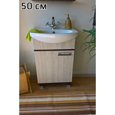 Тумба с раковиной Sanflor Толедо 50 Н0000001283 Венге Северное дерево светлое