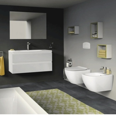 Тумба под раковину Ideal Standard Tesi 100 T0052OV подвесная Белая глянцевая