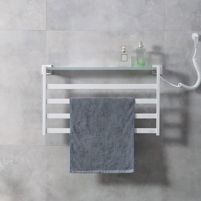 Электрический полотенцесушитель Black&White Universe 580х350 N-333W с полкой Белый