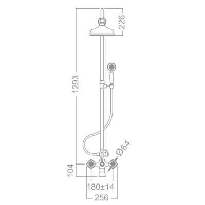Душевая стойка Schein Thames 493CS/8056055PT Хром