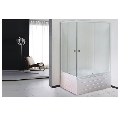 Душевой уголок Royal Bath BP 120х80 RB8120BP-C-R с поддоном профиль Белый стекло матовое