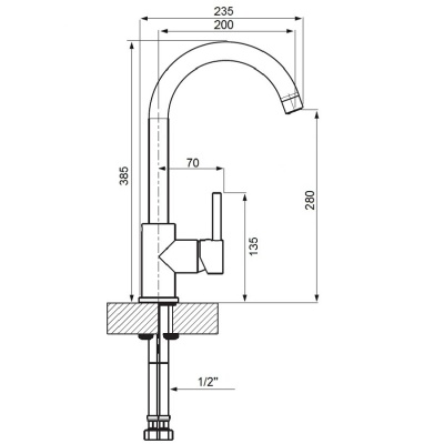 Смеситель для кухни Milacio Альта F6502.307 Песок