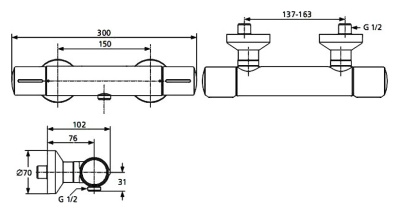 Смеситель для душа Ideal Standard Melange A4279AA Хром