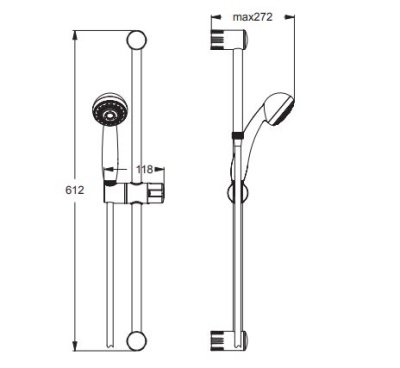Душевой гарнитур Vidima Seva Jet BA187AA Хром