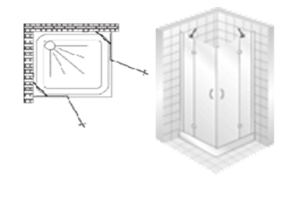 Душевой уголок Vegas Afrodite A 90 профиль белый стекло прозрачное