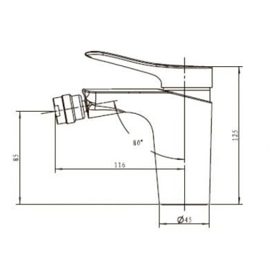 Смеситель для биде Kaiser Sena 74088 Хром