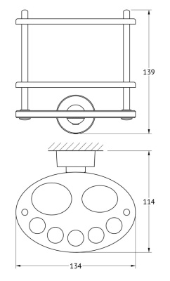 Держатель для зубных щеток FBS Nostalgy 060 Хром