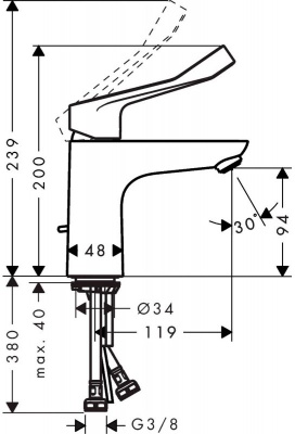 Смеситель для раковины Hansgrohe Focus 31911000 Хром