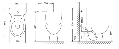 Унитаз Gala Nila 17180 Белый