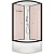 Душевая кабина Domani-Spa Delight 99 High 90x90 DS01D99HPcCl00 профиль Графит задние стенки Розовые