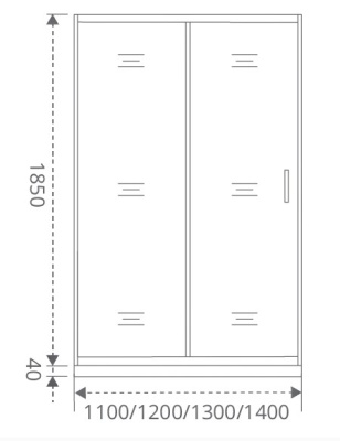 Душевая дверь в нишу Good Door Latte WTW-110 110 профиль Белый стекло Grape