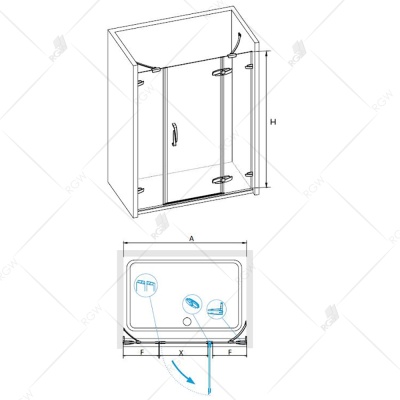 Душевая дверь в нишу RGW Safari SA-01 190 петли Хром стекло прозрачное