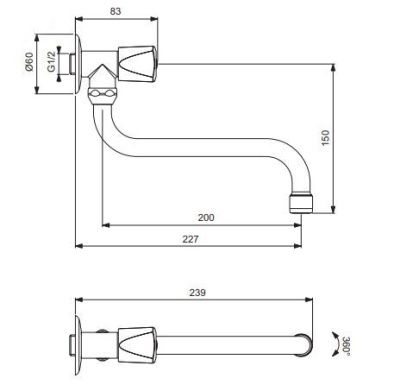 Кран для одного типа воды Vidima Practic BA160AA Хром