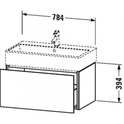 Тумба под раковину Duravit L-Cube 78 LC617702222 Белая глянцевая