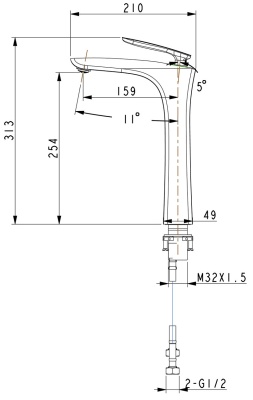 Смеситель для раковины Timo Helmi 4011/00-16F Хром Белый