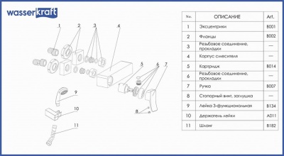 Смеситель для душа WasserKRAFT Aller 1062 Хром