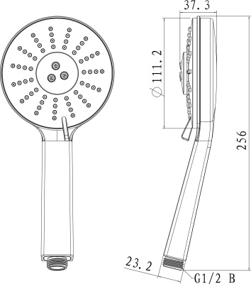Ручной душ Swedbe Calypso 5051 Хром