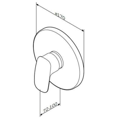 Смеситель для душа AM.PM Spirit V2.1 F71A75000 Хром