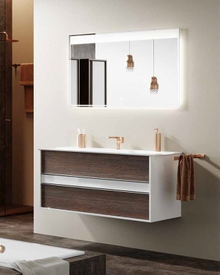 Тумба под раковину Aqwella Clarberg Evolution 100 EV0110CD подвесная Крафт темный