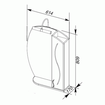 Комплект мебели для ванной Aquanet Моника 60 187565 Белый
