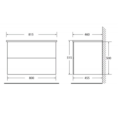 Тумба под раковину BelBagno Etna 80 подвесная Белая/Bianco Lucido
