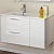 Тумба с раковиной SanVit Мэри-1 90 L kmery901 в цвете Ral подвесная Белый глянец