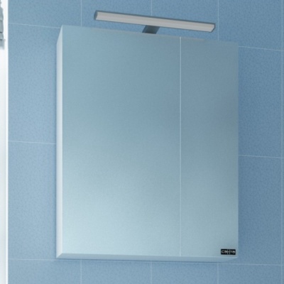 Зеркальный шкаф СанТа Стандарт 60 с подсветкой Белый